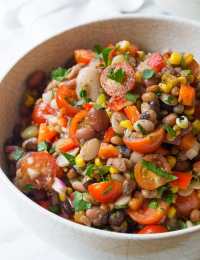 Healthy 15 Bean Salad Recipe | ASpicyPerspective.com