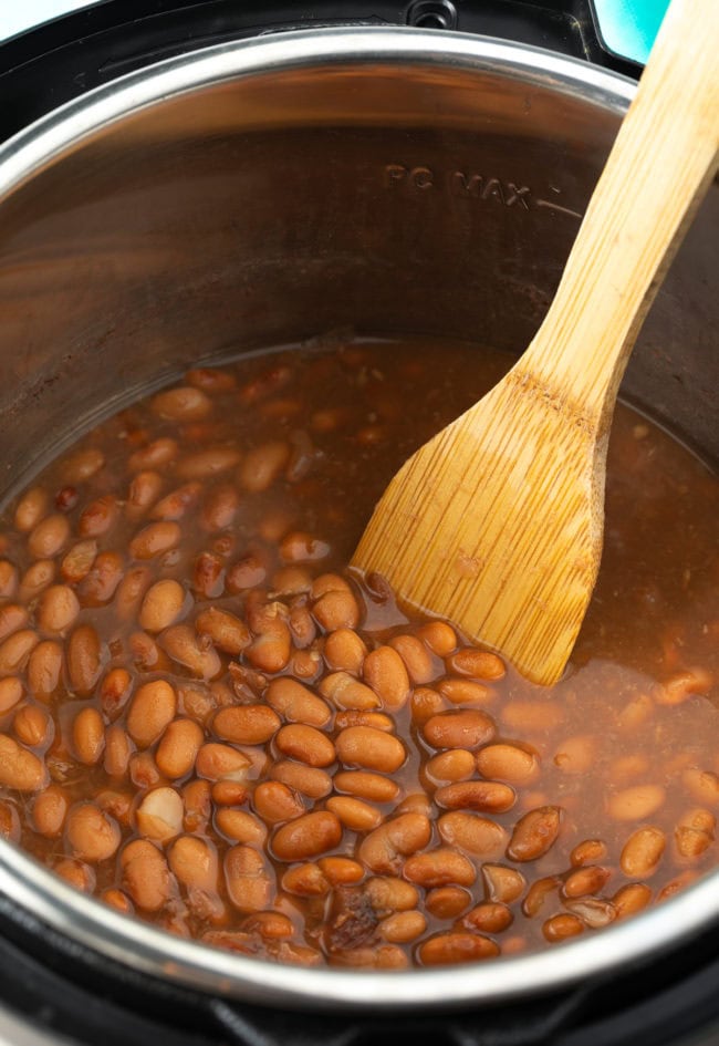 Pinto beans cooked in an Instant pot. 