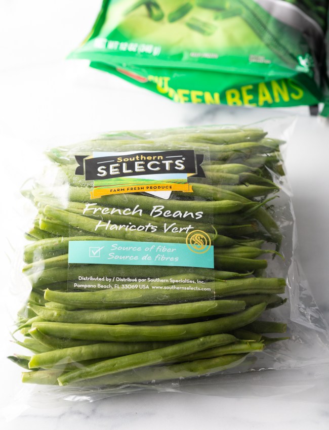 Bag of French beans.