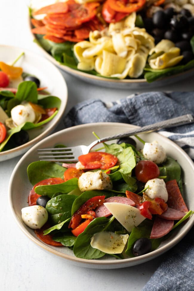 Serving of salad in a bowl.