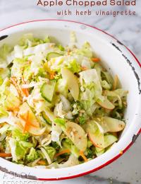 Amazing Apple Chopped Salad with Herb Vinaigrette on ASpicyPerspective.com #salad #healthy