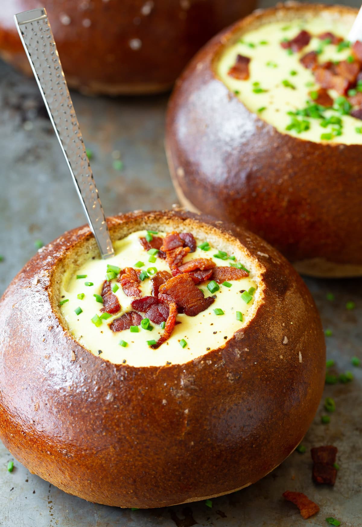 Best Cheese Soup Recipe #ASpicyPerspective #soup #cheese #beer #breadbowls #irish