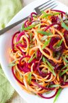 Easy Raw Beet and Sweet Potato Salad #salad #healthy #raw #sweetpotatoes #beets