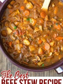 Best Beef Stew Recipe with Mushrooms (Easy Crockpot Beef Stew) #ASpicyPerspective #beefstew #crockpot #slowcooker