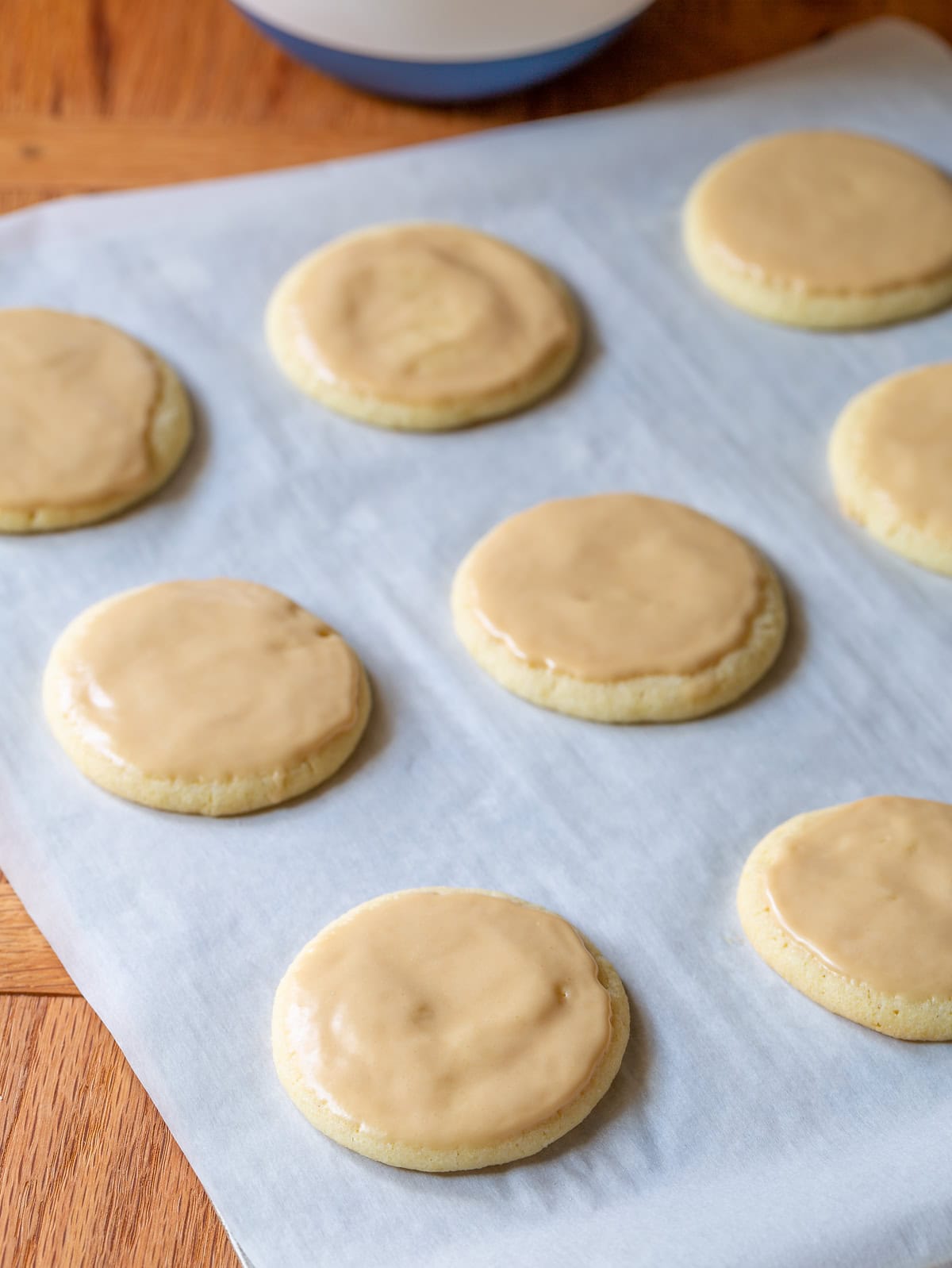 Homemade sugar cookie with icing on top 