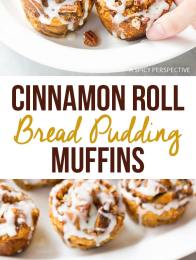 Awesome Cinnamon Roll Bread Pudding Muffins Recipe