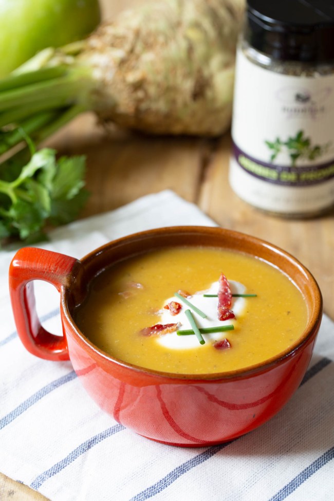 easy butternut squash soup with celery