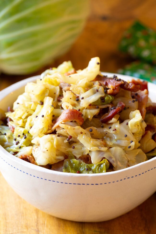 Irish Bacon and Cabbage Recipe in bowl