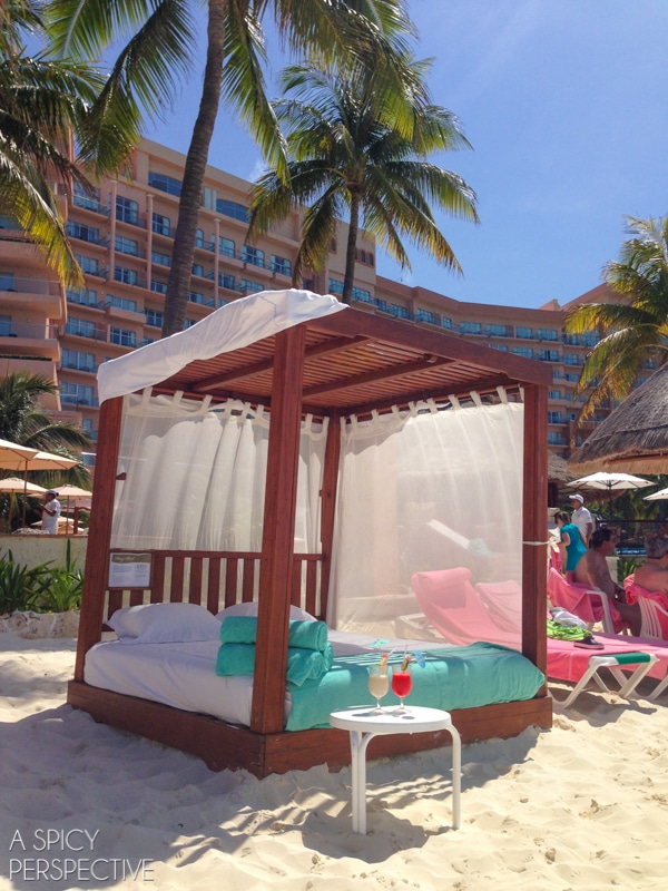 Beach Day Bed - Cancun Mexico - Travel Tips #mexico #cancun #vacation #travel