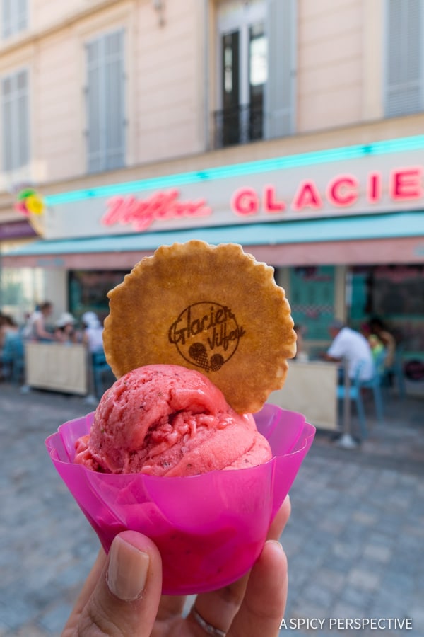 Ice Cream in Cannes, France on ASpicyPerspective.com #travel #france
