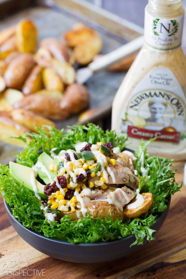 Our Favorite Southwest Chicken Caesar Salad #chicken #salad