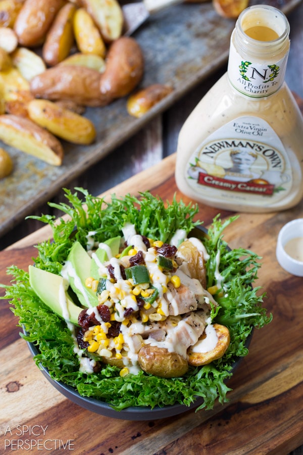 Amazing Southwest Chicken Caesar Salad #chicken #salad