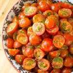 Zesty Healthy Chimichurri Tomato Salad | ASpicyPerspective.com