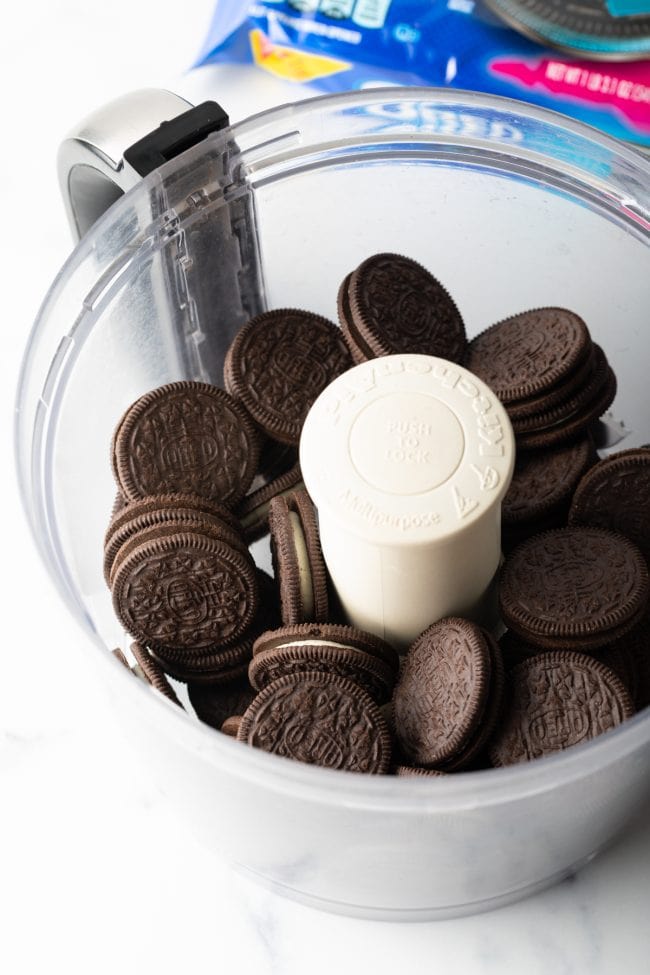 Oreos in a food processor