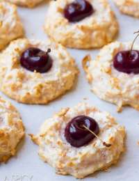 Coconut Macaroons - With a Fresh Cherry Center!