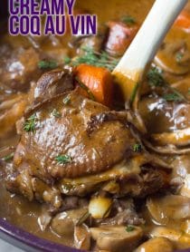 Classic Creamy Coq au Vin Recipe #ASpicyPerspective #holiday