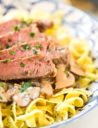 Easy Beef Stroganoff Recipe with Butter Noodles Recipe #ASpicyPerspective #beef #stroganoff