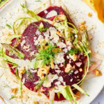 Fennel Salad Recipe with beets overhead shot