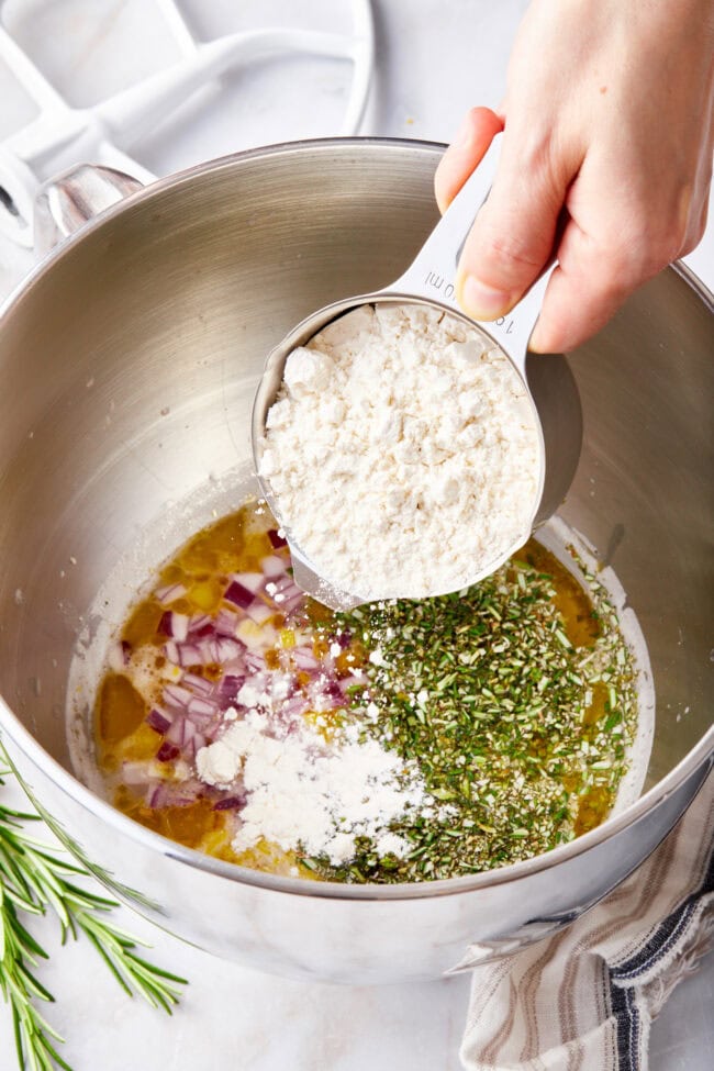 focaccia dough mixture