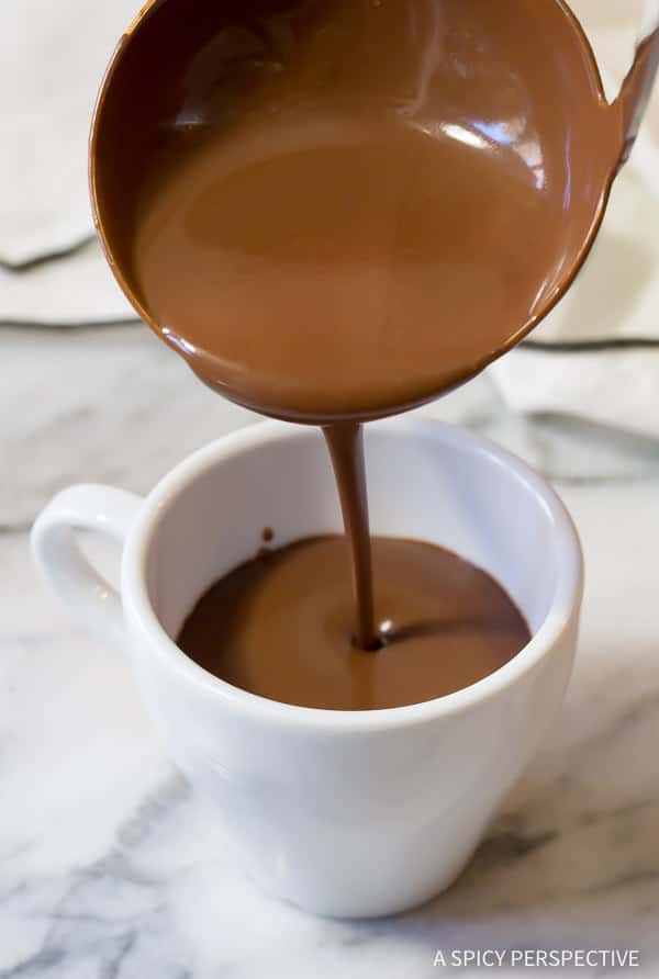 Best Chocolate Chaud - French Hot Chocolate Recipe (Drinking Chocolate) | ASpicyPerspective.com