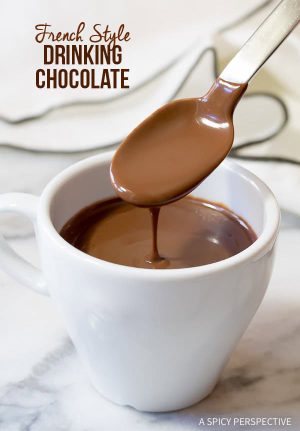 Easy French Hot Chocolate Recipe (Drinking Chocolate) | ASpicyPerspective.com