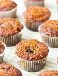 Ginger Wheat Blackberry Muffins | ASpicyPerspective.com