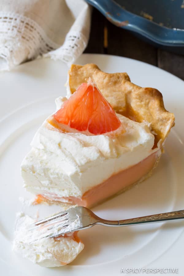 Amazing Grapefruit Cream Pie | ASpicyPerspective.com