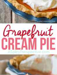Ruby Red Grapefruit Cream Pie | ASpicyPerspective.com