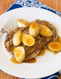Grilled French Toast with Bananas Foster on ASpicyPerspective.com