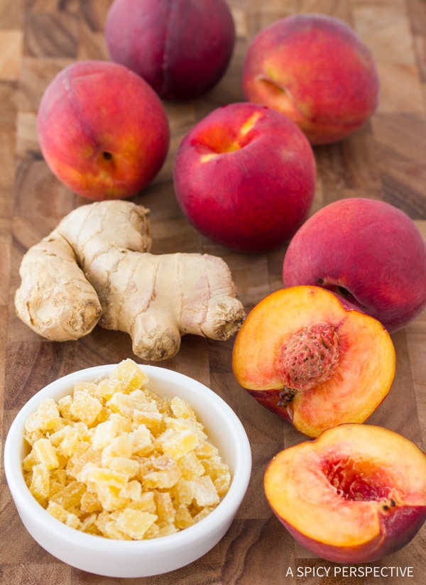 Making Grilled Peaches and Ginger Ice Cream Recipe #summer #peach