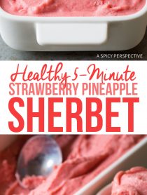 Healthy 5-Minute Strawberry Pineapple Sherbet Recipe