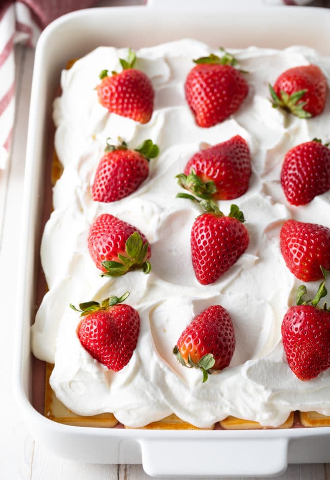 Strawberry Pudding from Scratch with fresh berries