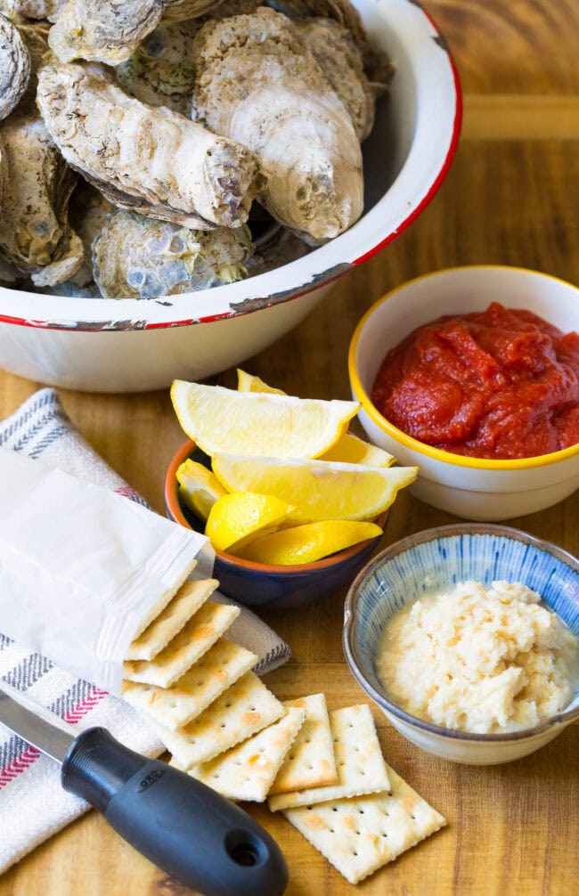 condiments for raw oysters