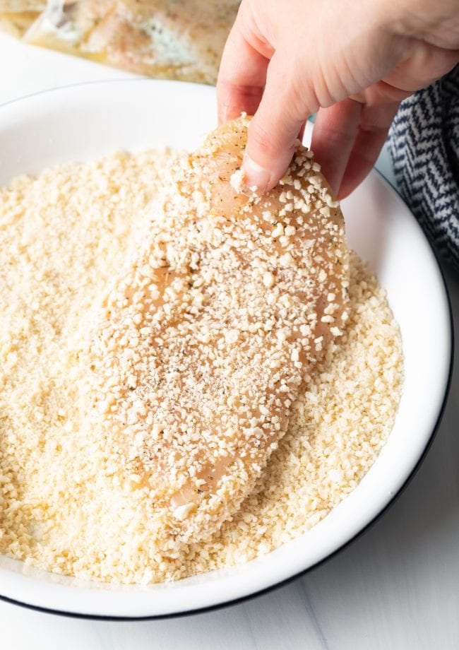 Italian Chicken Cutlets - thin breasts coated in Italian marinade and Panko