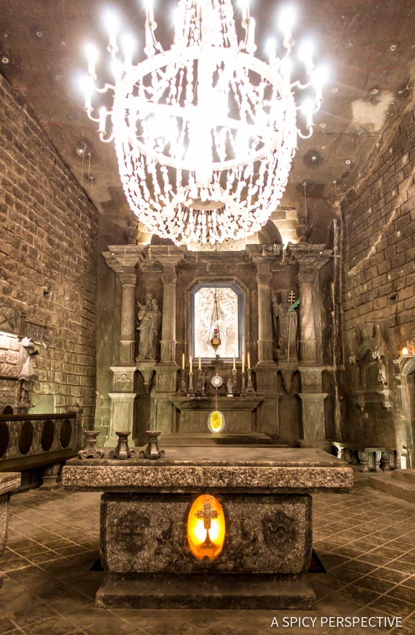 Famous Salt Chapel - Top 10 Reasons to Visit Krakow, Poland | ASpicyPerspective.com #travel