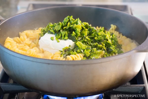 Step 4: One-Pot (Leftover) Turkey Chile Relleno Pasta Recipe | ASpicyPerspective.com