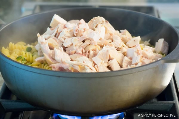 Step 5: One-Pot (Leftover) Turkey Chile Relleno Pasta Recipe | ASpicyPerspective.com