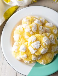 Lemon Crinkle Cookies Recipe #ASpicyPerspective #cookies #lemon #christmas #easter #best #easy