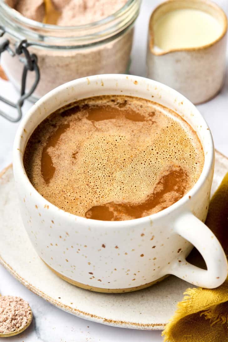 Mexican Mocha Recipe - close up shot with cinnamon