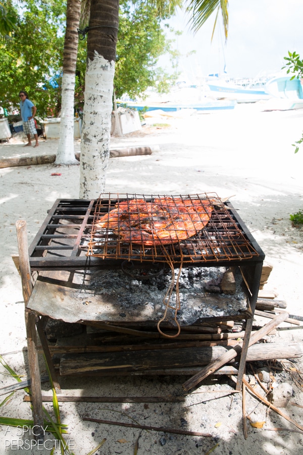 Grilling Fish - Cancun Mexico - Travel Tips #mexico #cancun #vacation #travel