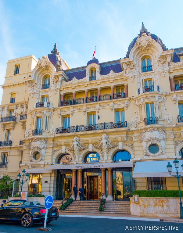 Hôtel de Paris in Monte Carlo Monaco on ASpicyPerspective.com #travel #frenchriviera #cotedazur