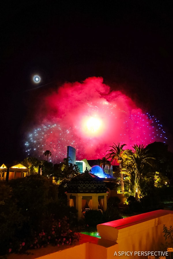 Fireworks in Monte Carlo Monaco on ASpicyPerspective.com #travel #frenchriviera #cotedazur