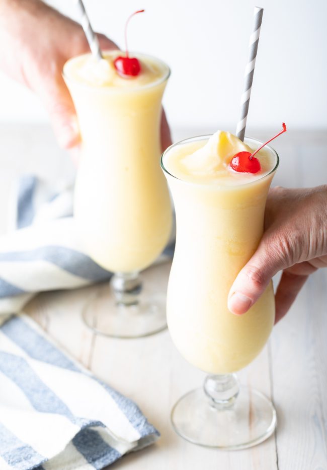 frozen summertime drink - pina colada recipe 