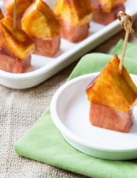 BBQ Sauce Glazed - Pineapple Ham Party Picks!