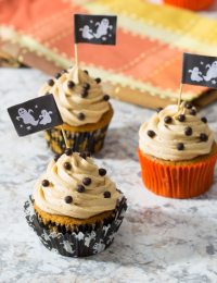 Pumpkin Cupcakes with Peanut Butter Frosting