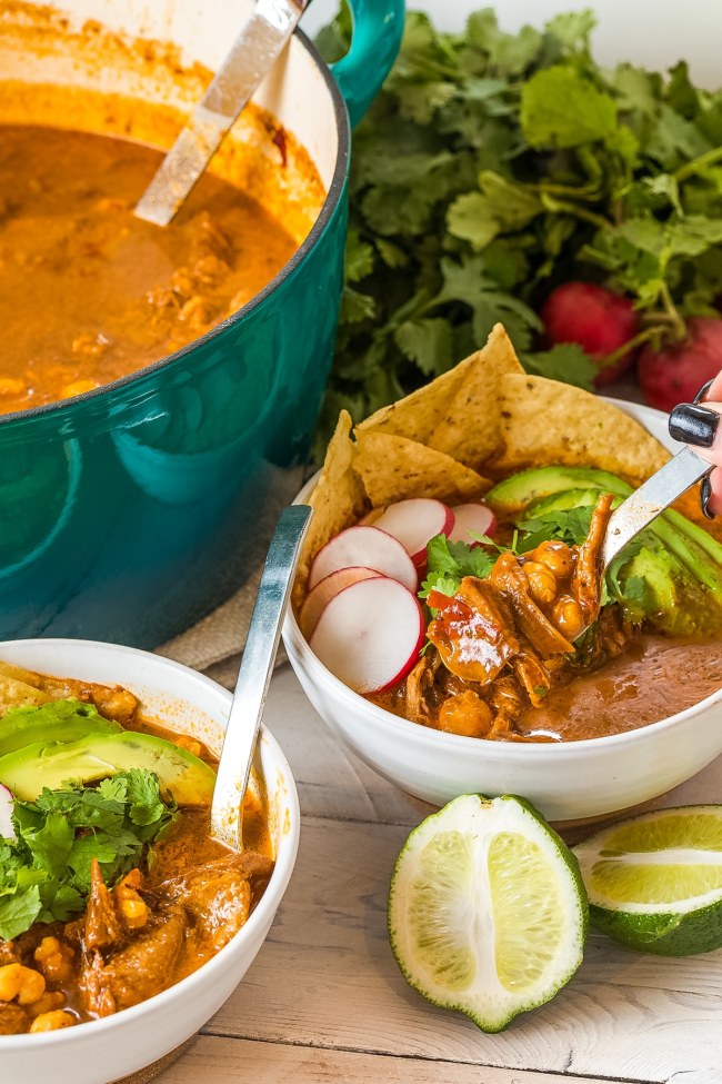 Mexican pozole a classic comfort food made with hominy