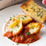 How To Make Ricotta Stuffed Shells Recipe #ASpicyPerspective #stuffed #shells #ricotta #holiday #italian #comfortfood #pasta #baked #slowcooker #crockpot