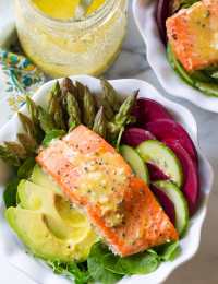 Roasted Salmon Detox Salad Recipe | ASpicyPerspective.com