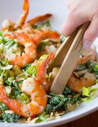 Easy Roasted Shrimp Salad with Herb Buttermilk Dressing #healthy @shrimp