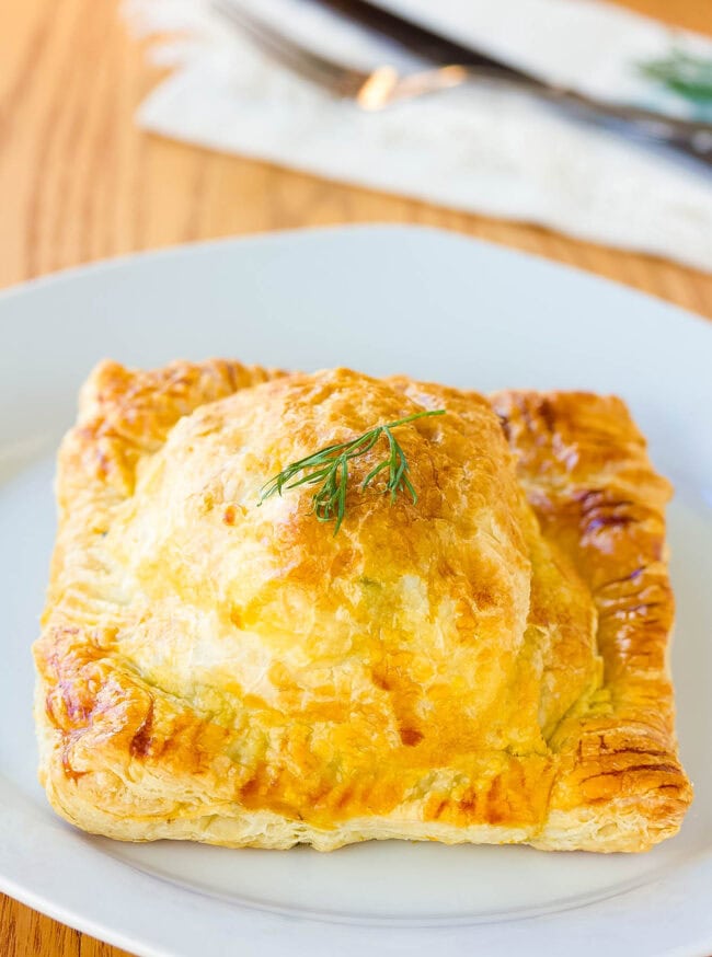 Perfect Coulibiac of Salmon Recipe wrapped in puff pastry